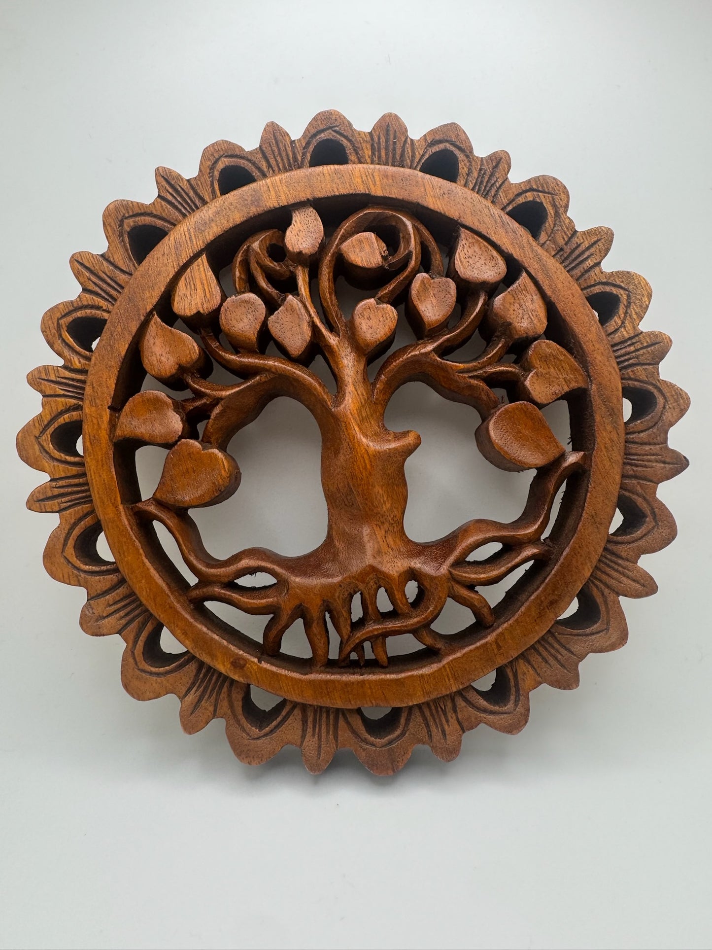 Tree Of Life with Heart Leaves and Flower Edge image 0