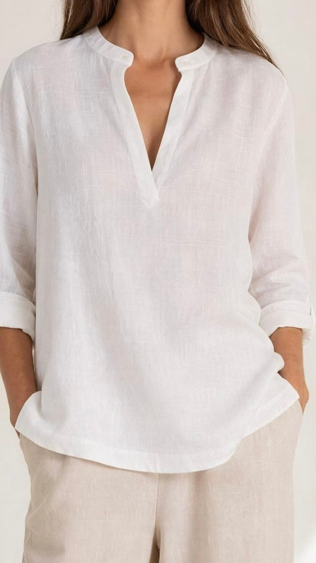 Linen Long Sleeve Blouse