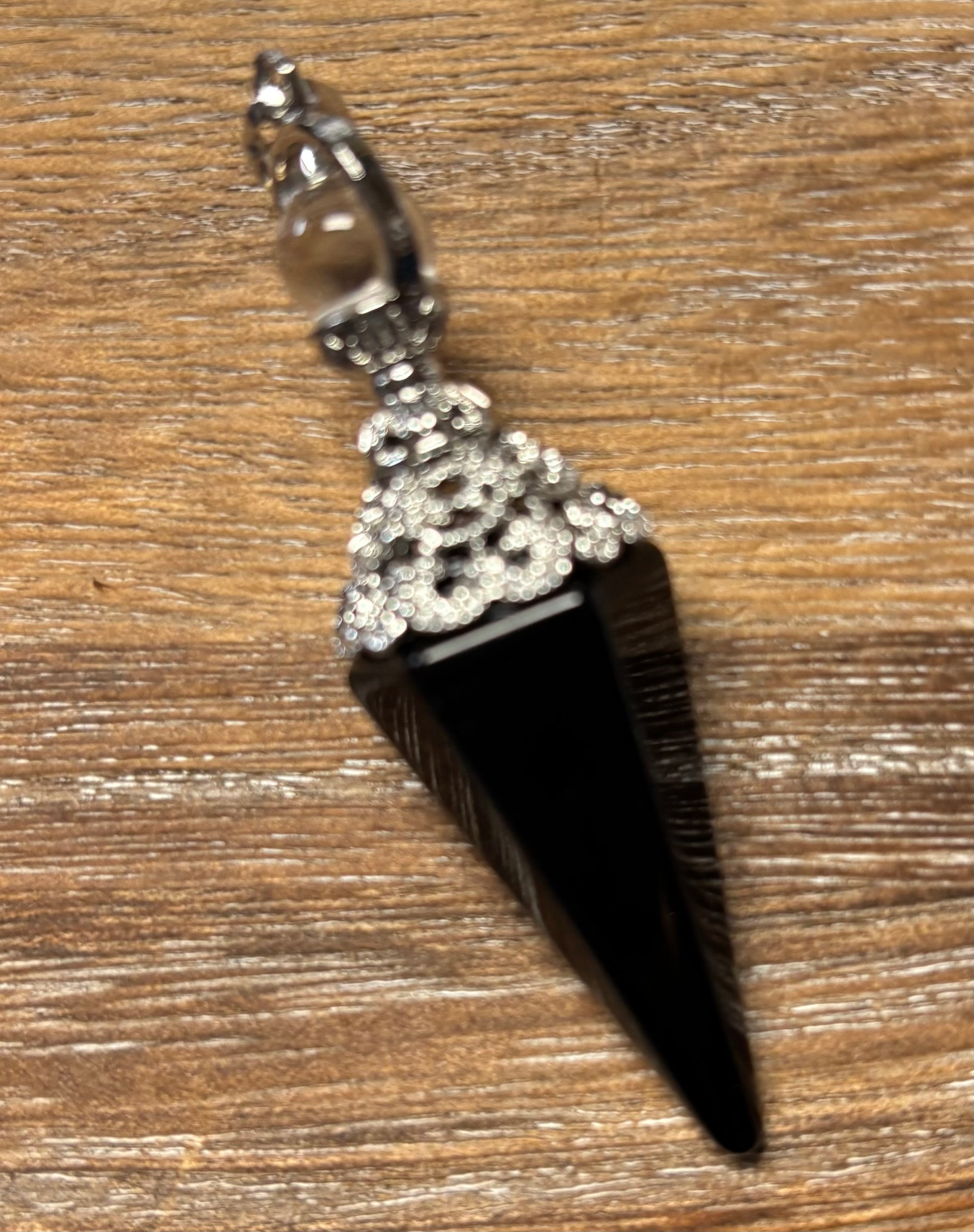Black Obsidian Pendulum Pendent image 0