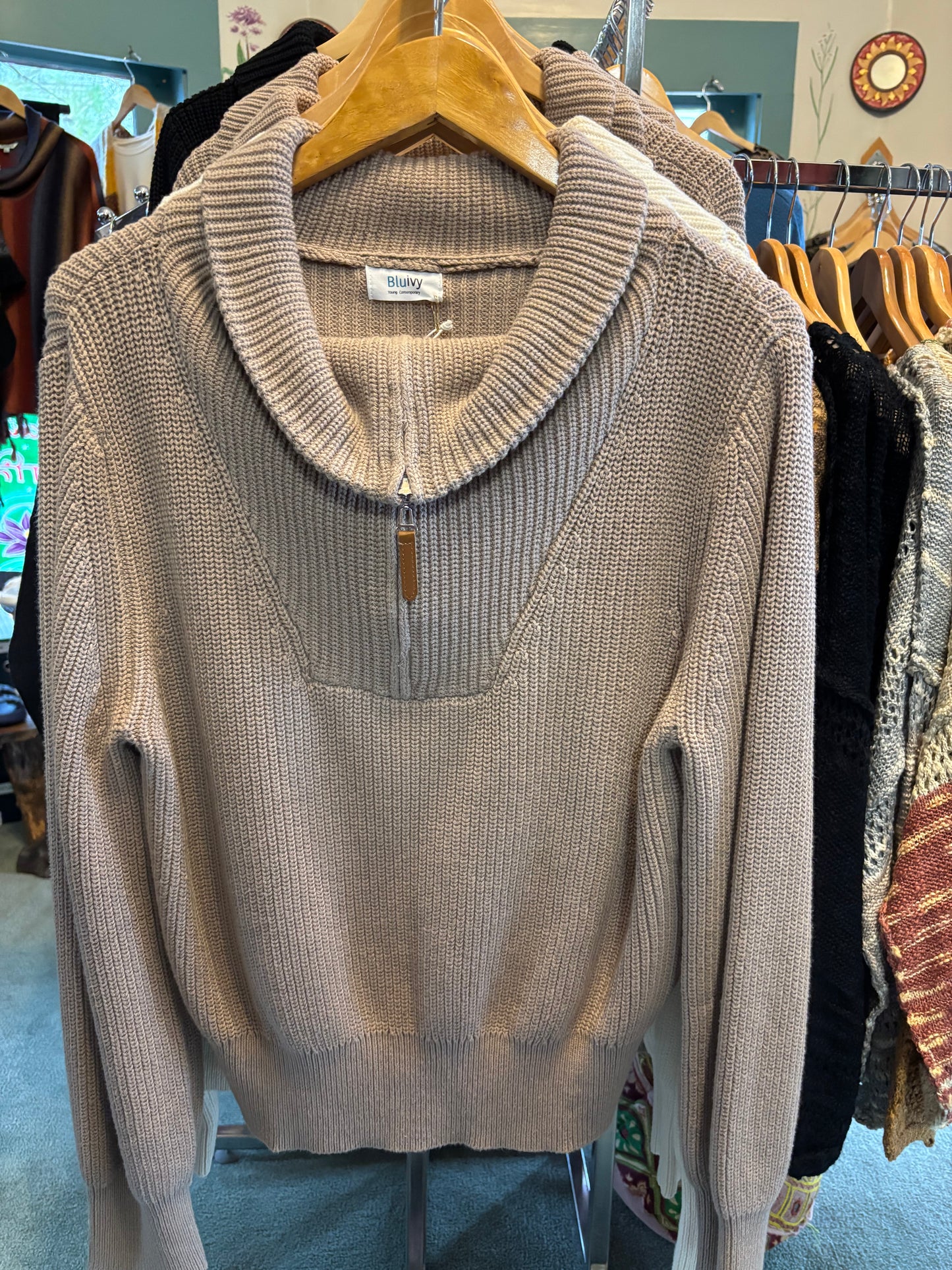 Bluivy Half Zipper Collar Knit Sweater image 4