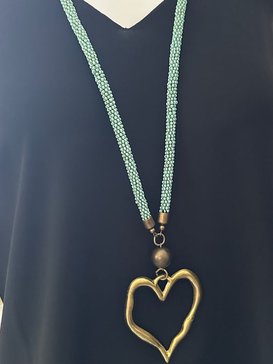 Beaded Heart Necklace