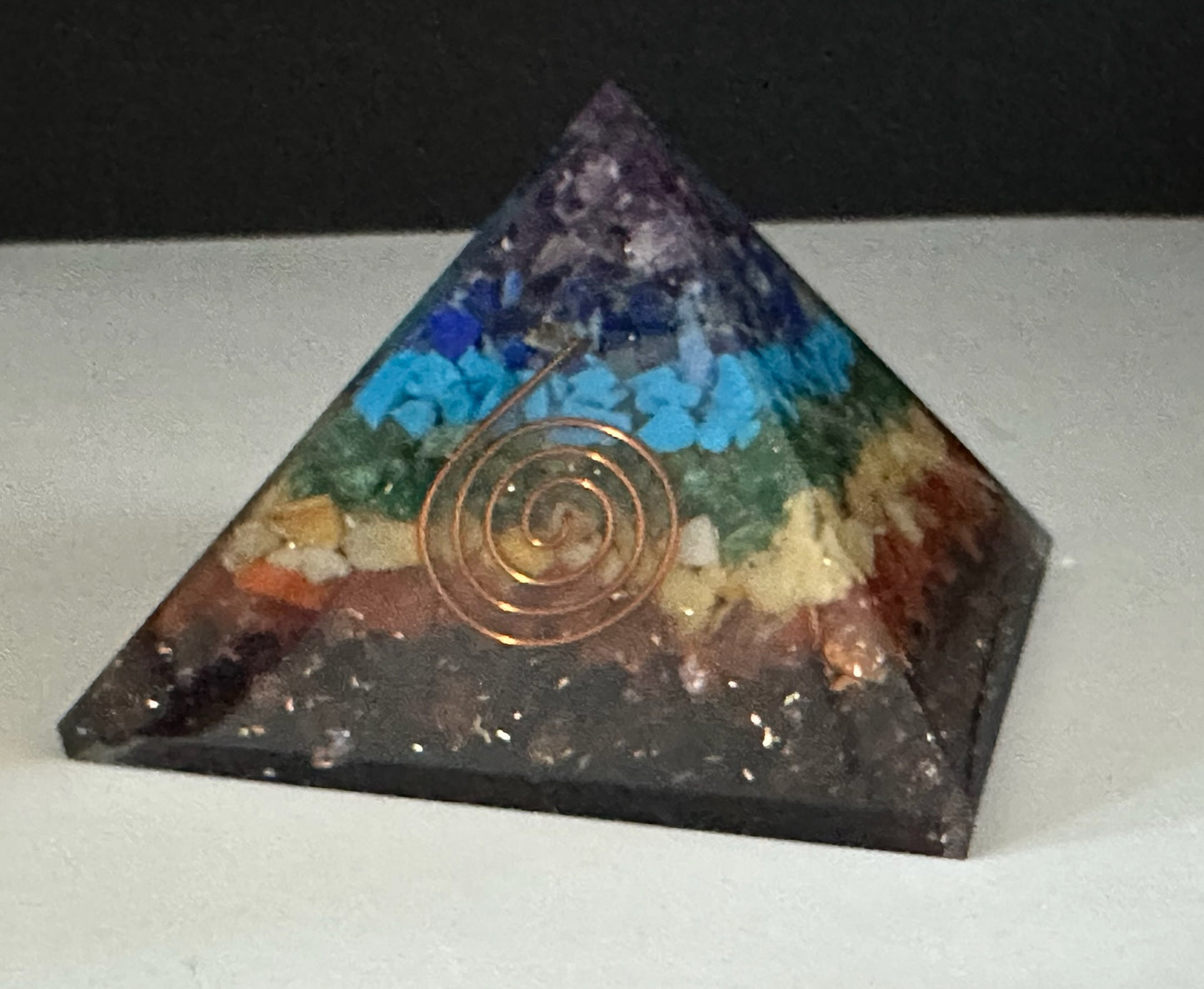 7 Chakra Orgonite Pyramid image 0