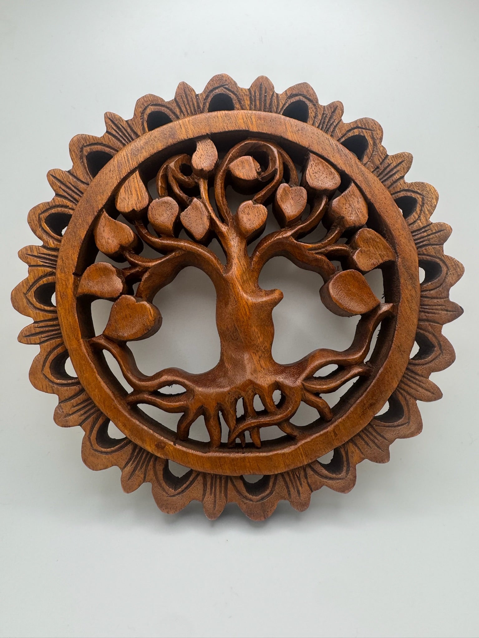 Tree Of Life with Heart Leaves and Flower Edge image 0