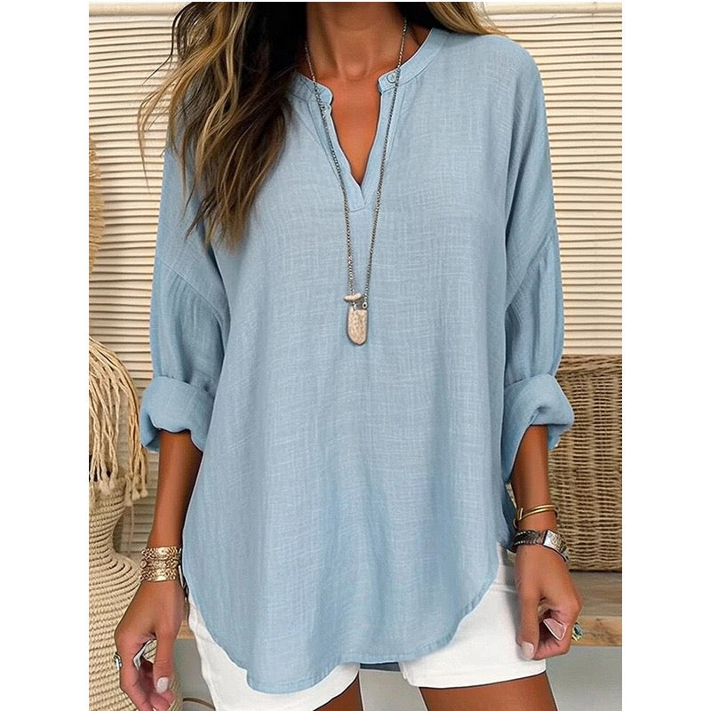 Linen Long Sleeve Blouse image 0