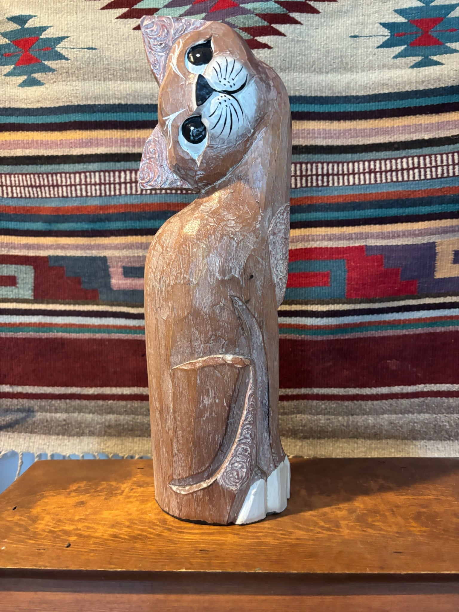 Large Hand Carved Cat image 0