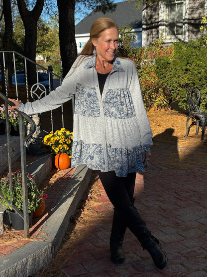 Young Threads Knit Tiered Sweater image 0