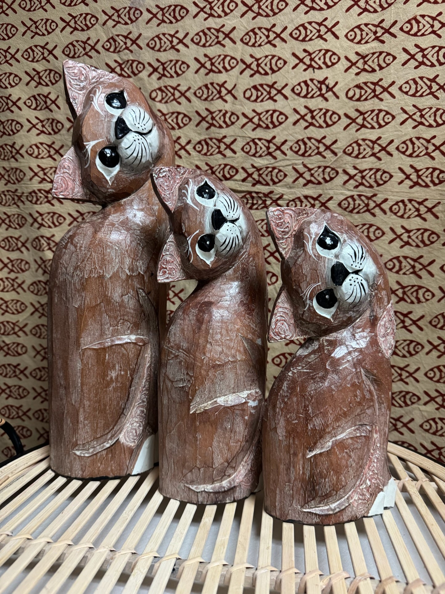 Hand Carved Cats image 0