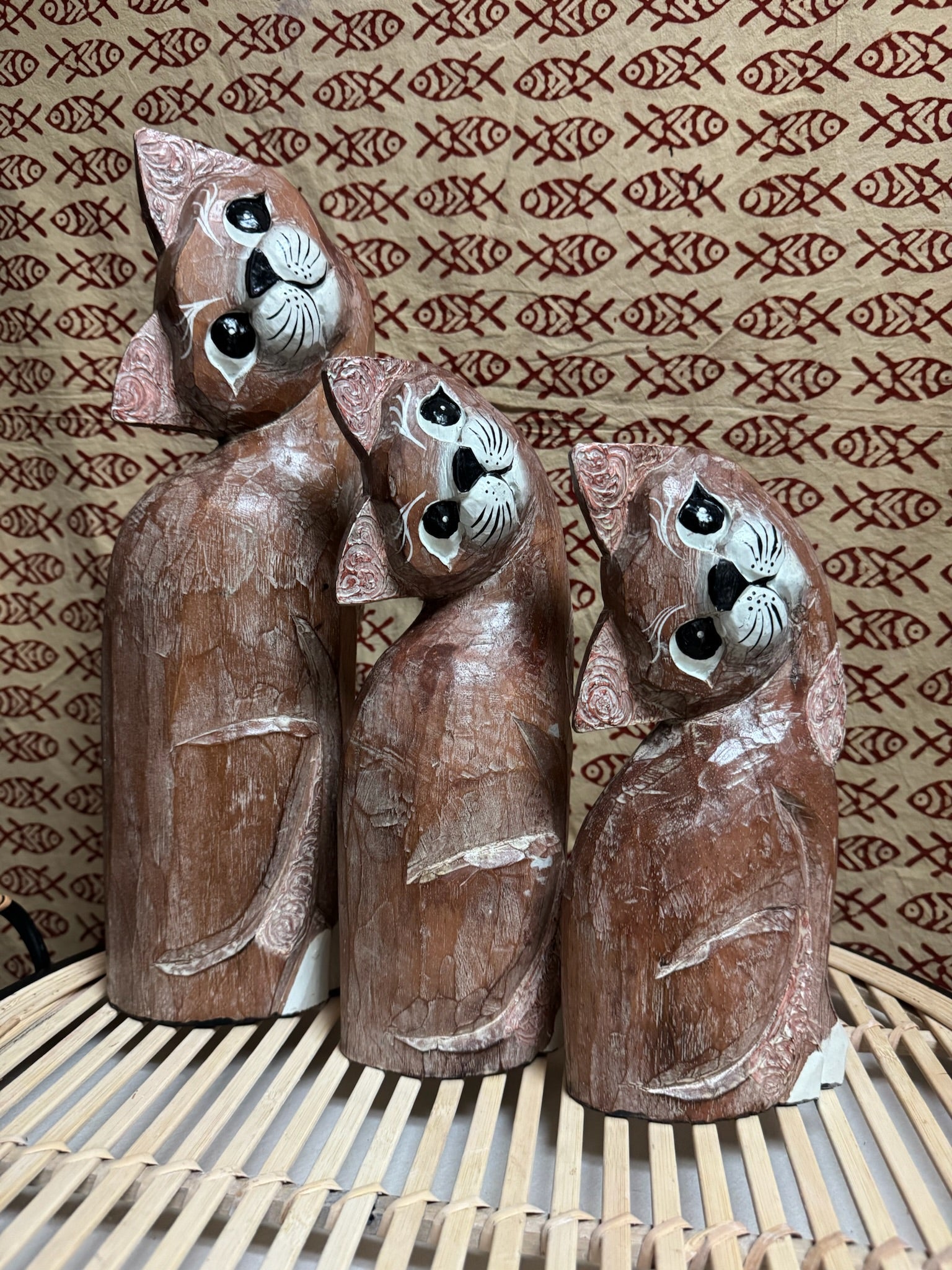 Hand Carved Cats image 0