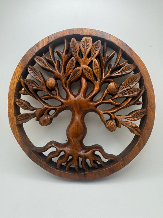 Tree Of Life with Acorns and Flower Edge image 0
