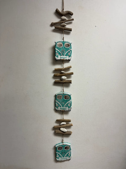 VW Bus, Peace and Love Wood Hangings image 0