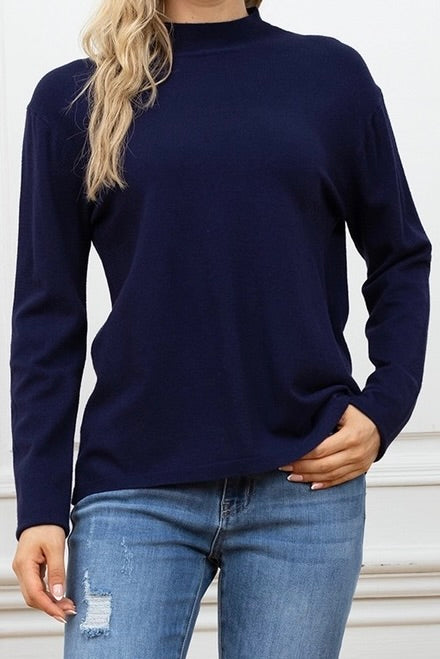 Orange Bamboo Mock Neck Top image 1