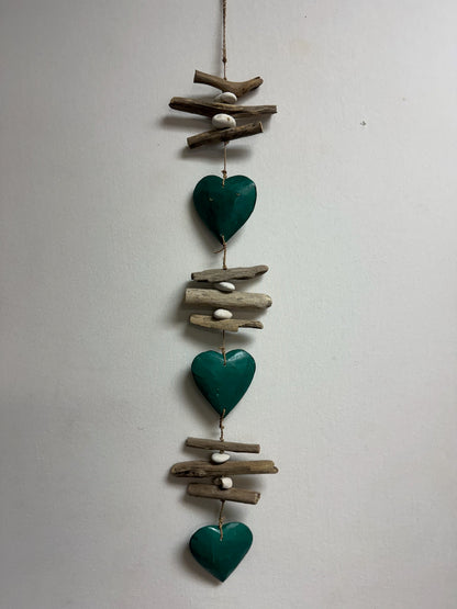 Bali Hand Carved Wooden Hearts image 4