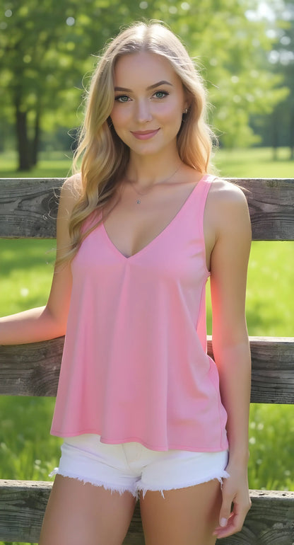 V Neck Tank Tops image 0