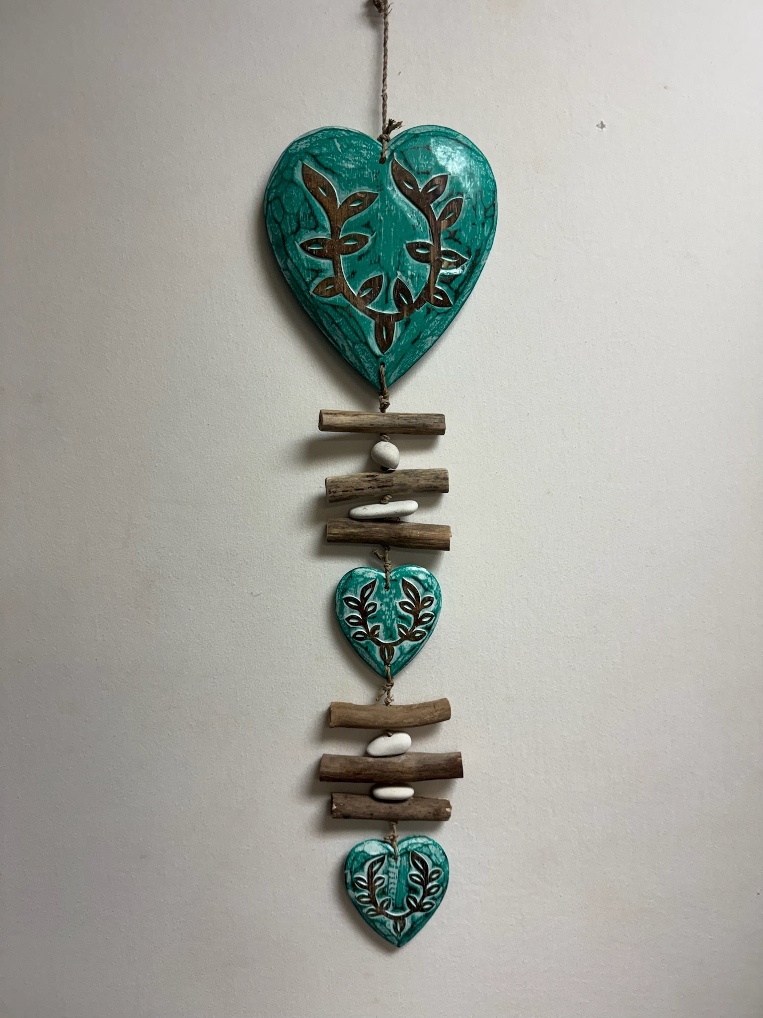 Bali Hand Carved Wooded Hearts image 3