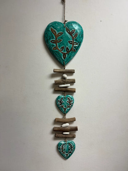 Bali Hand Carved Wooded Hearts image 3