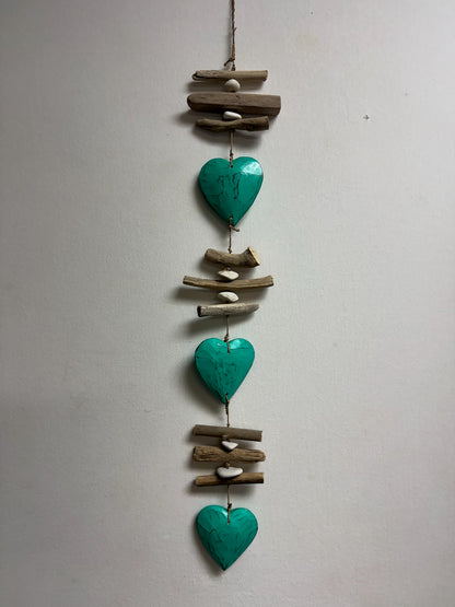 Bali Hand Carved Wooden Hearts image 3