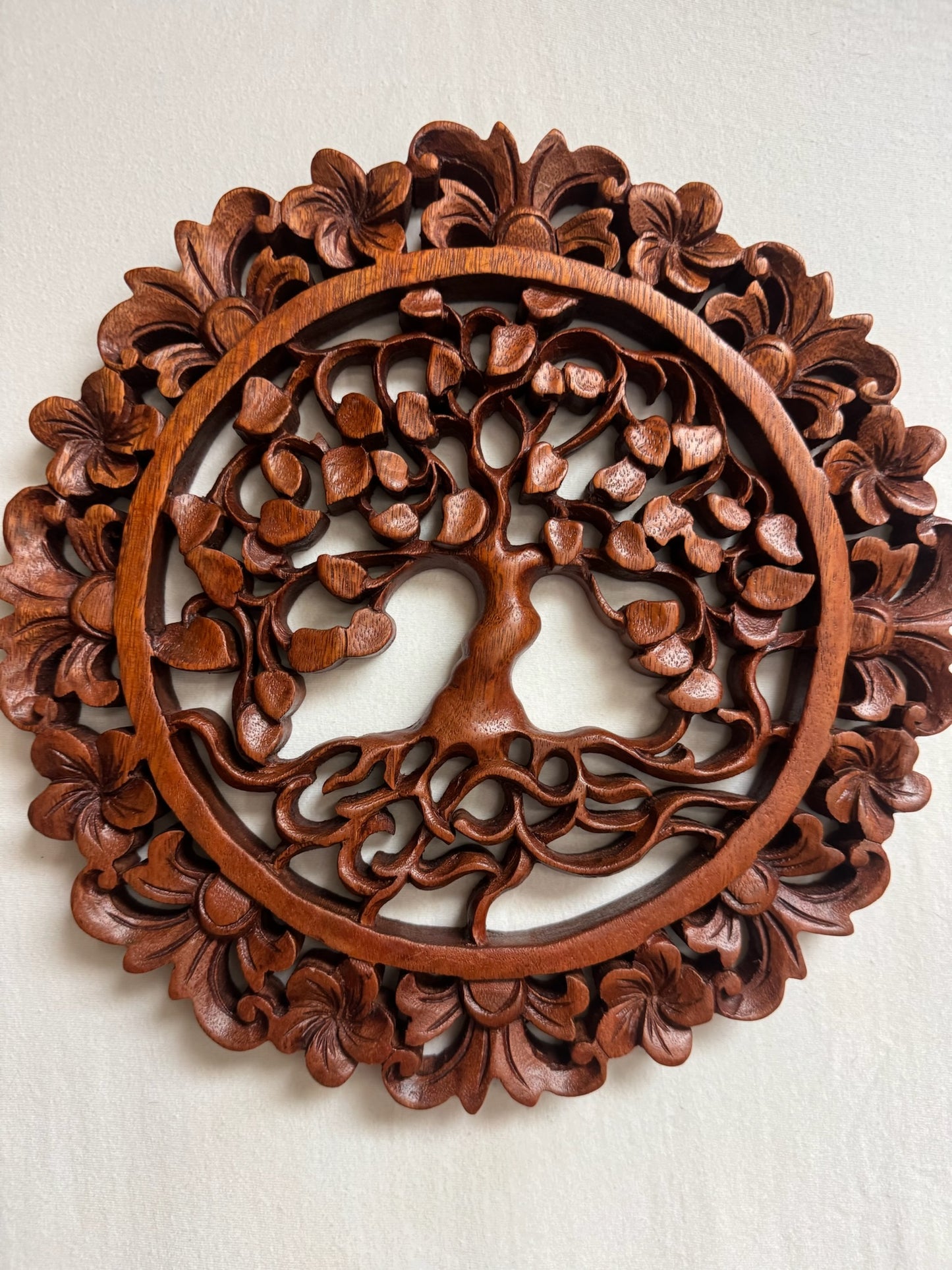 Tree Of Life with Heart Leaves and Flower Edge image 0