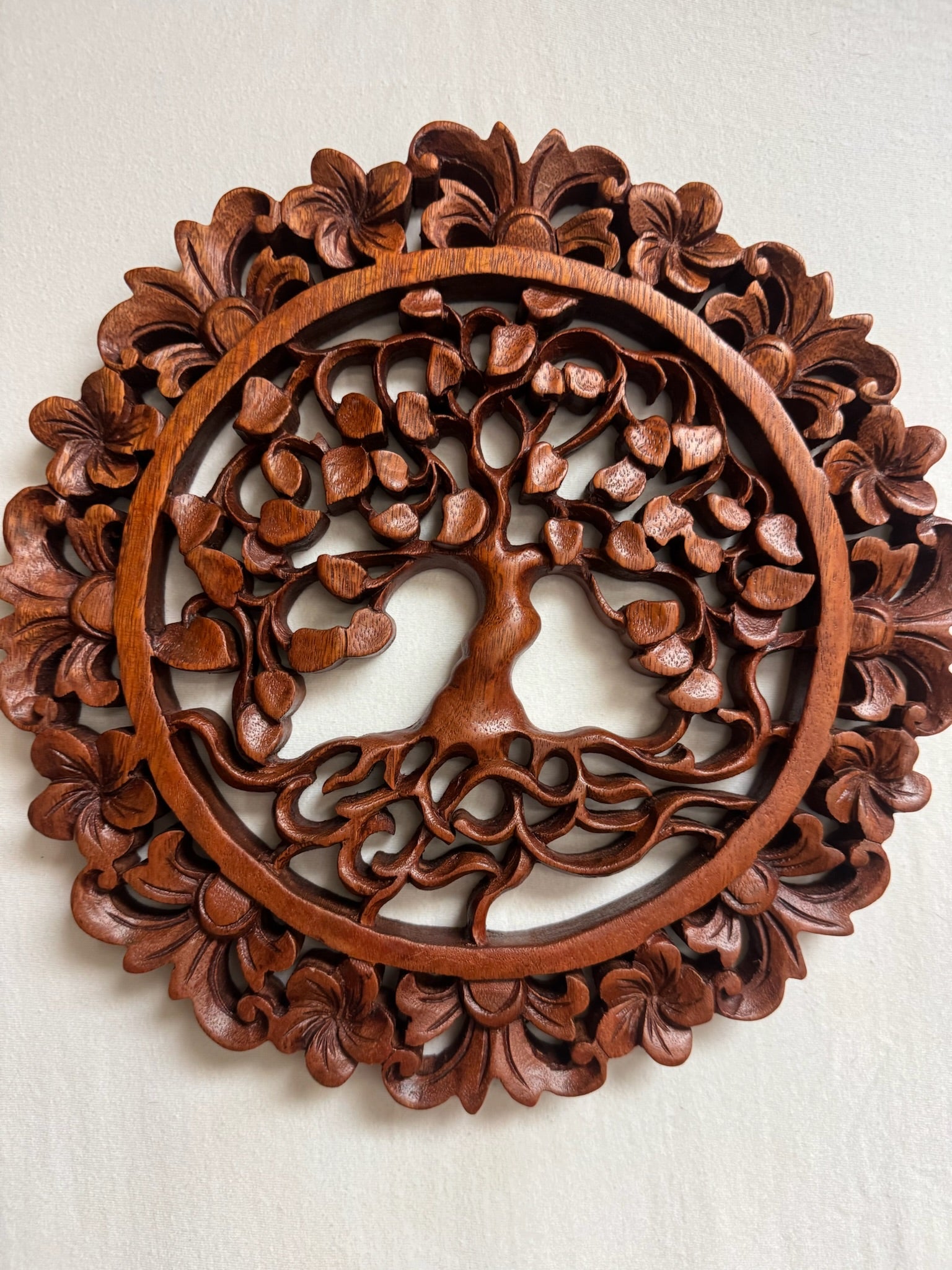 Tree Of Life with Heart Leaves and Flower Edge image 0