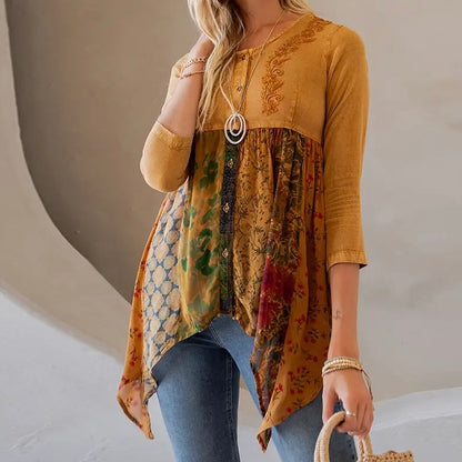 Rustic Bohemian Embroidered Top image 0