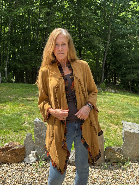 Boho Chic Ruffled Kimono