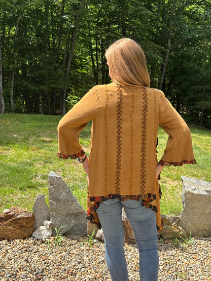 Boho Chic Ruffled Kimono