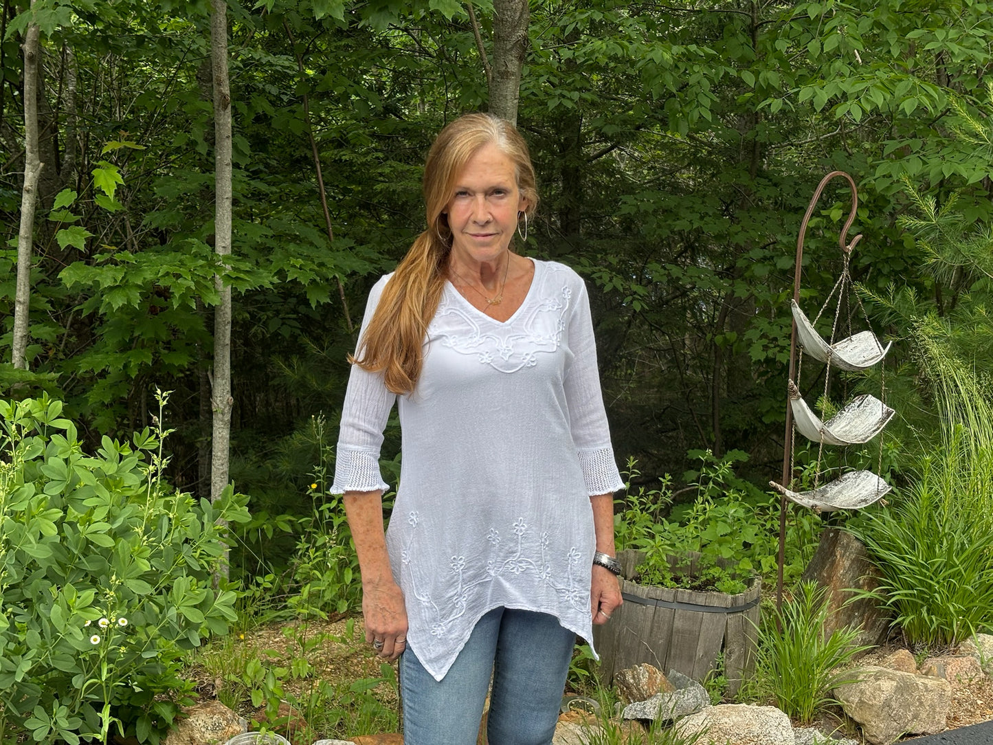 3/4 sleeve V-Neck Top