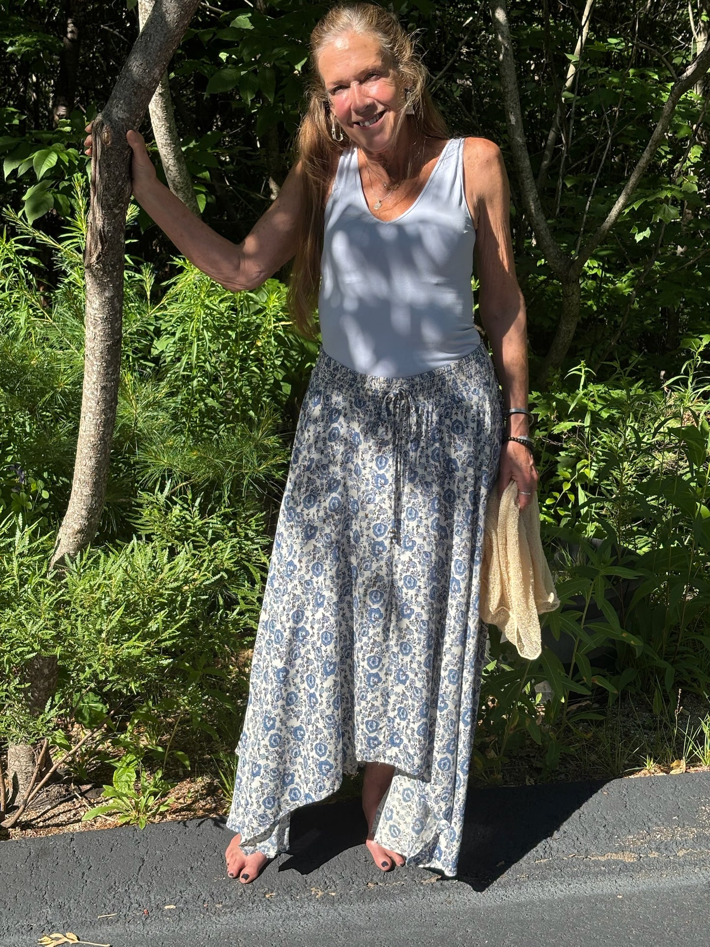 Hanky Hem Maxi Skirt