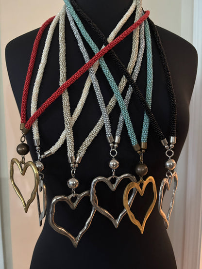 Beaded Heart Necklace