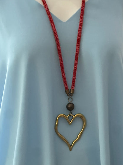 Beaded Heart Necklace