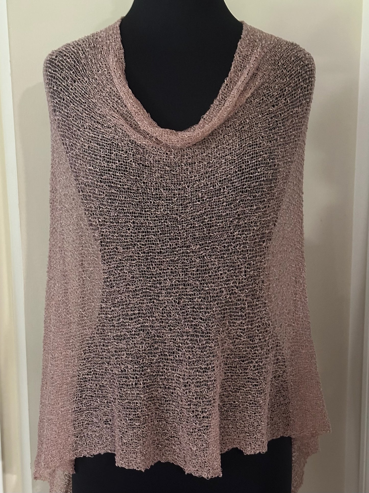 Lightweight Summer Knit Poncho Shawl