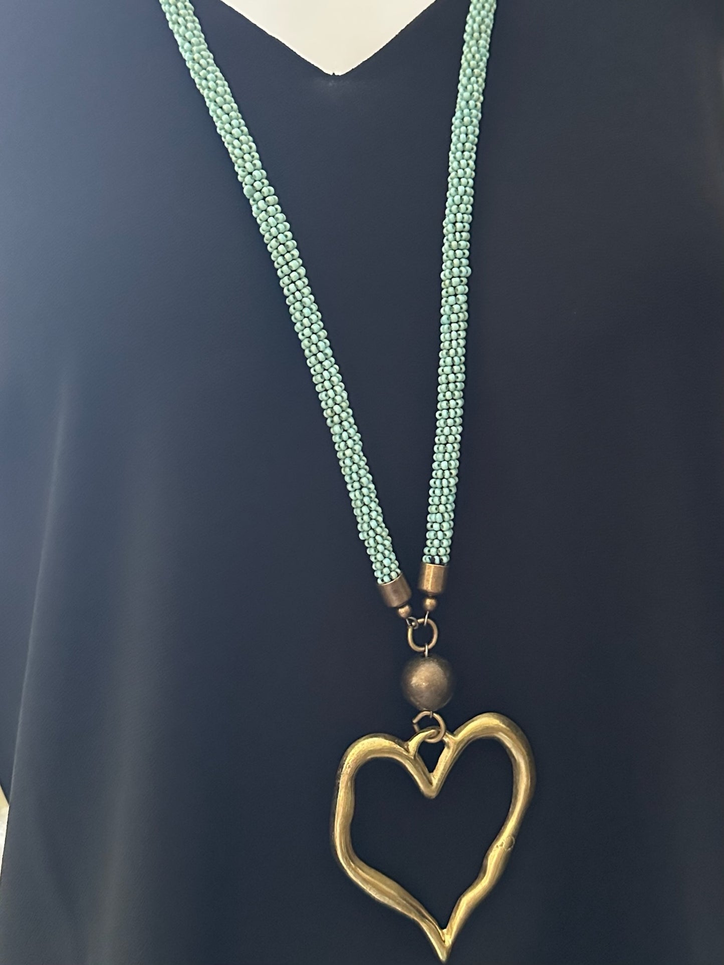 Beaded Heart Necklace