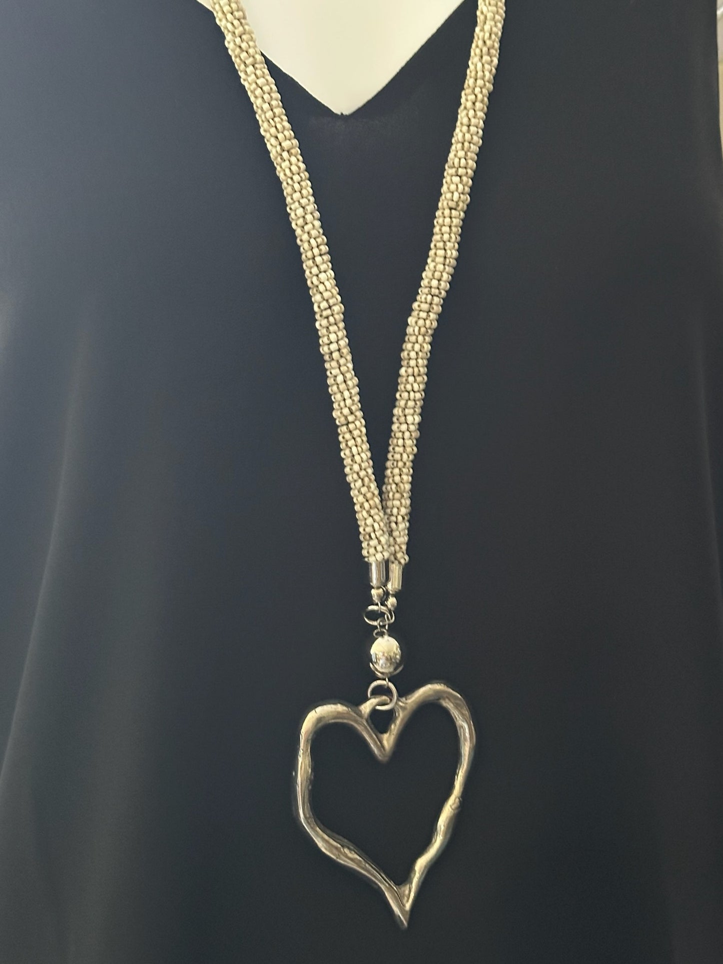 Beaded Heart Necklace