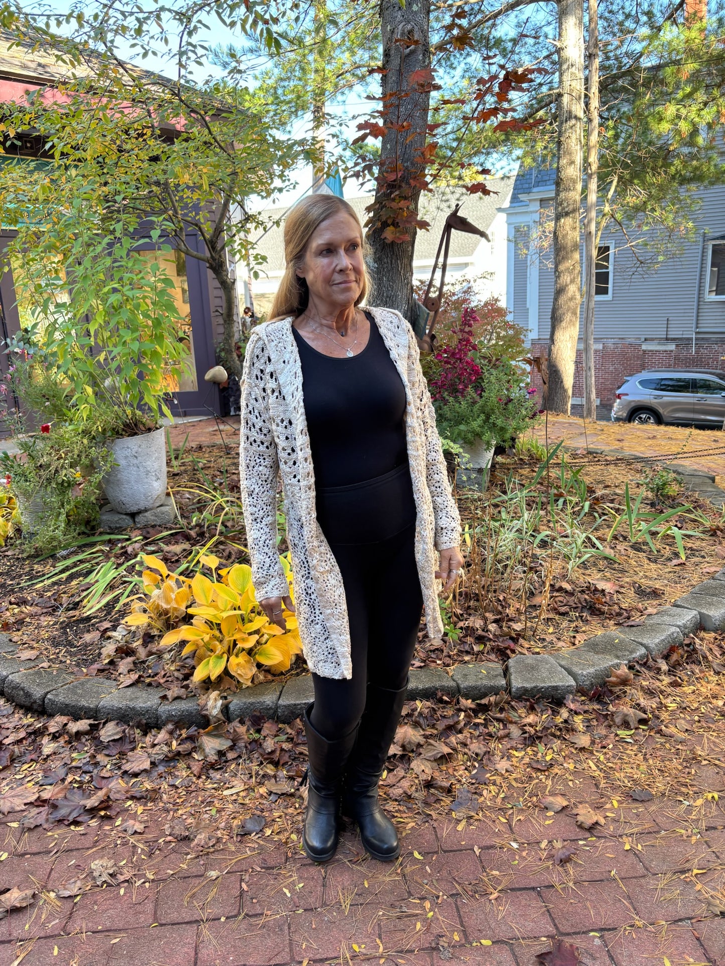 Hooded Cardigan Sweater image 1