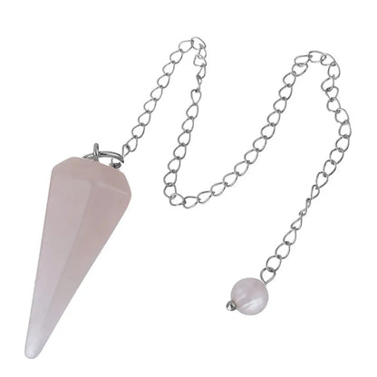 Rose Quartz Pendulum with Chain image 1