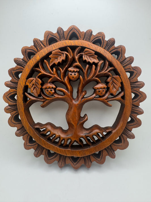 Tree Of Life with Acorns and Flower Edge Small image 0