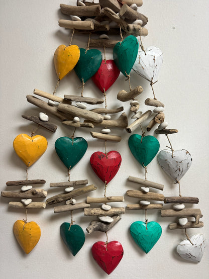 Bali Hand Carved Wooden Hearts image 0