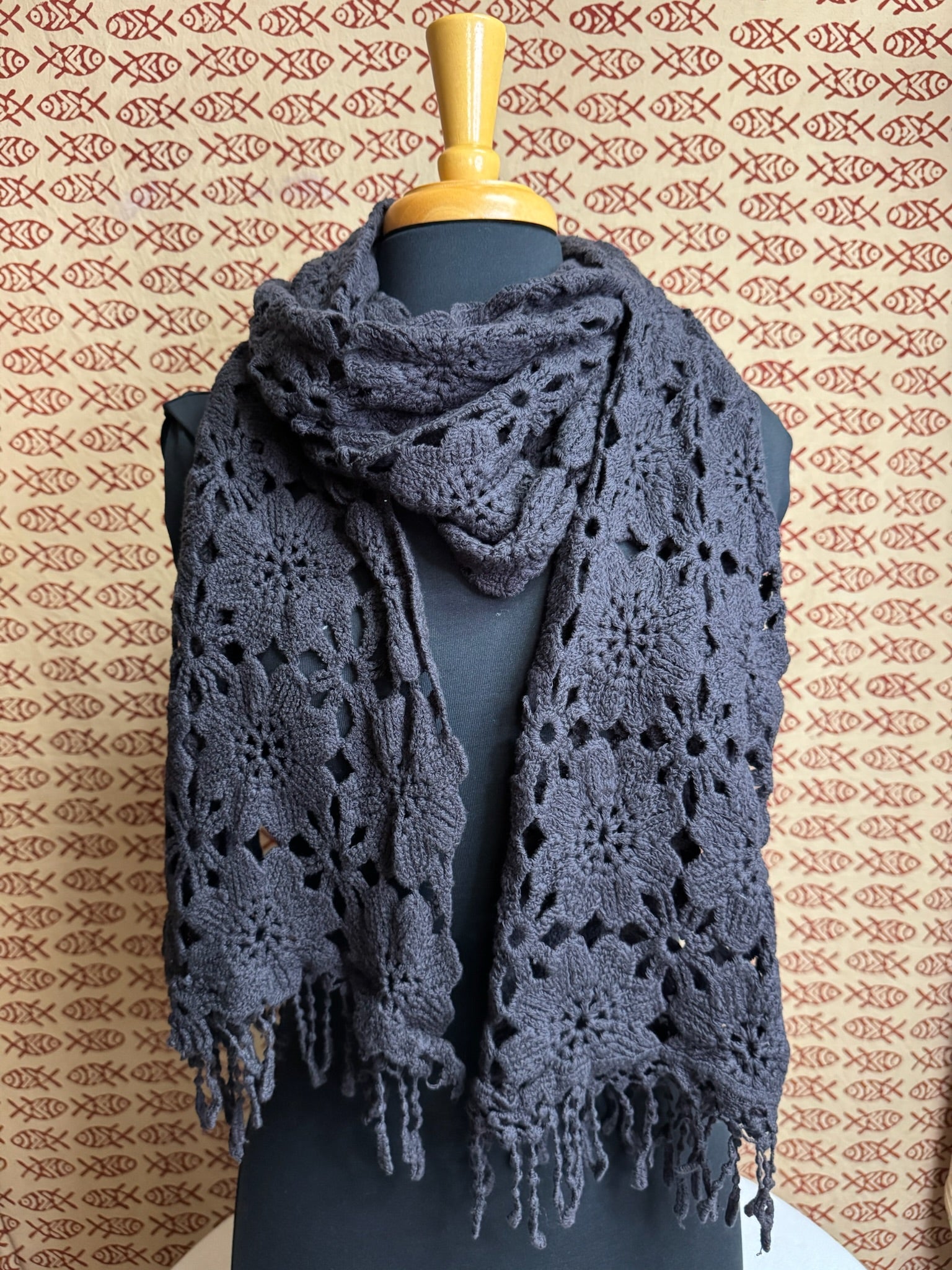 Crochet Shawl Scarf image 4