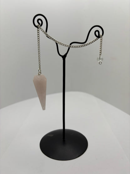 Rose Quartz Pendulum with Chain image 0