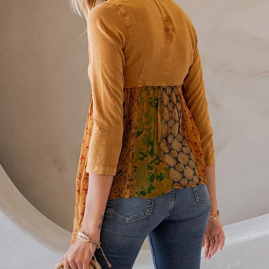 Rustic Bohemian Embroidered Top image 1